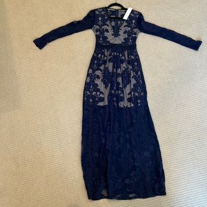 Vici blue long sleeve maxi